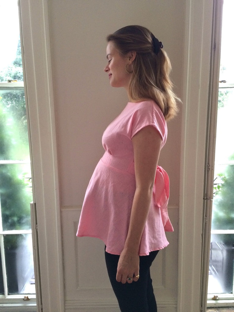 Maternity sewing #1 - Anna Dress sewing pattern easy top hack